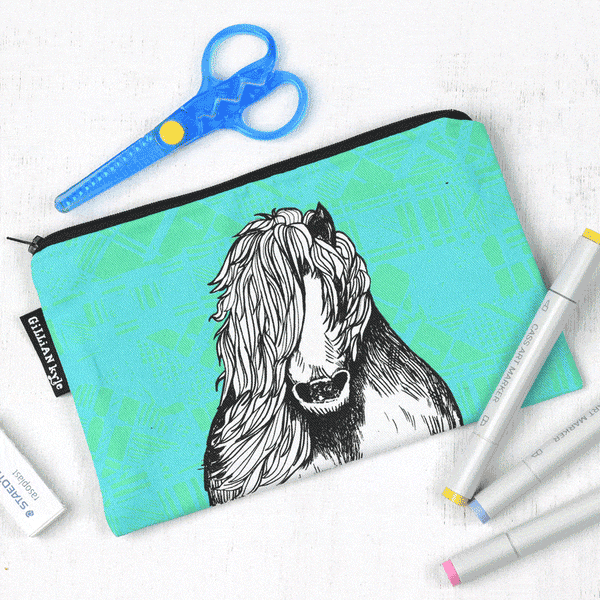 gillian kyle Tartan Pony Accessories Pouch