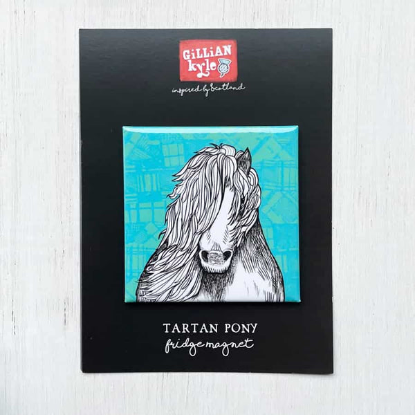 gillian kyle Tartan Pony Fridge Magnet