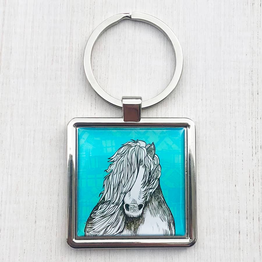 Gillian Kyle Tartan Pony Metal Keyring