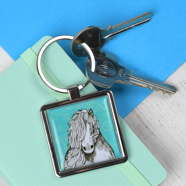gillian kyle Tartan Pony Metal Keyring