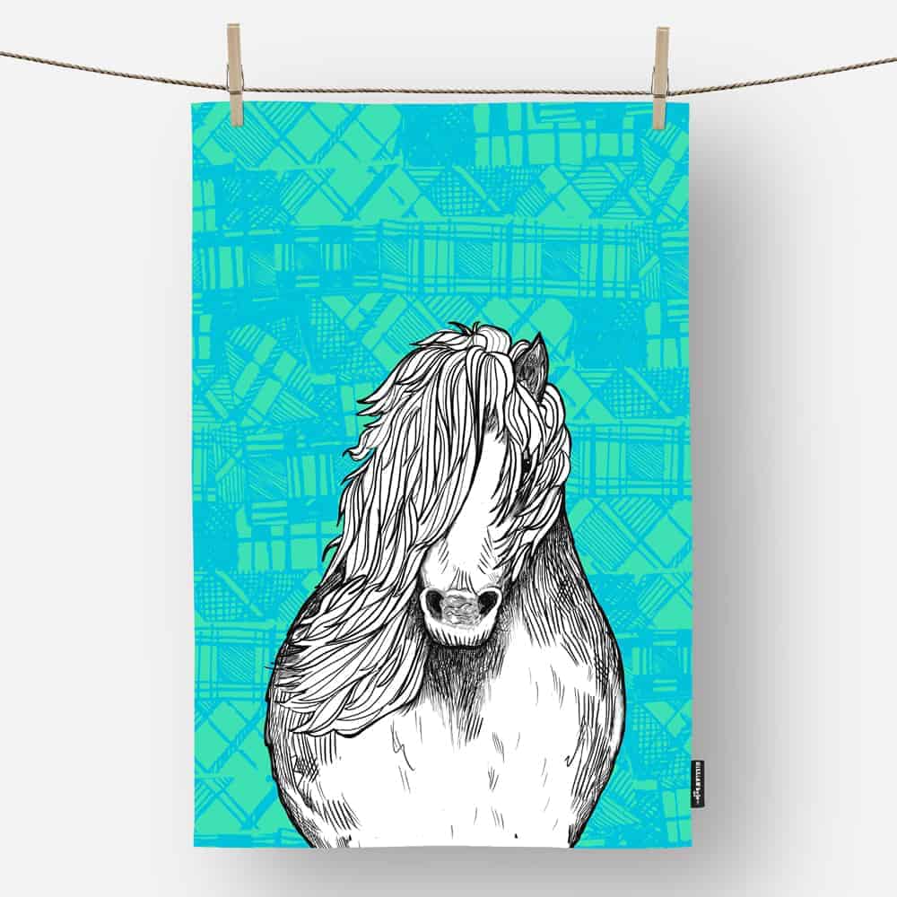 Gillian Kyle Tartan Pony Tea Towel
