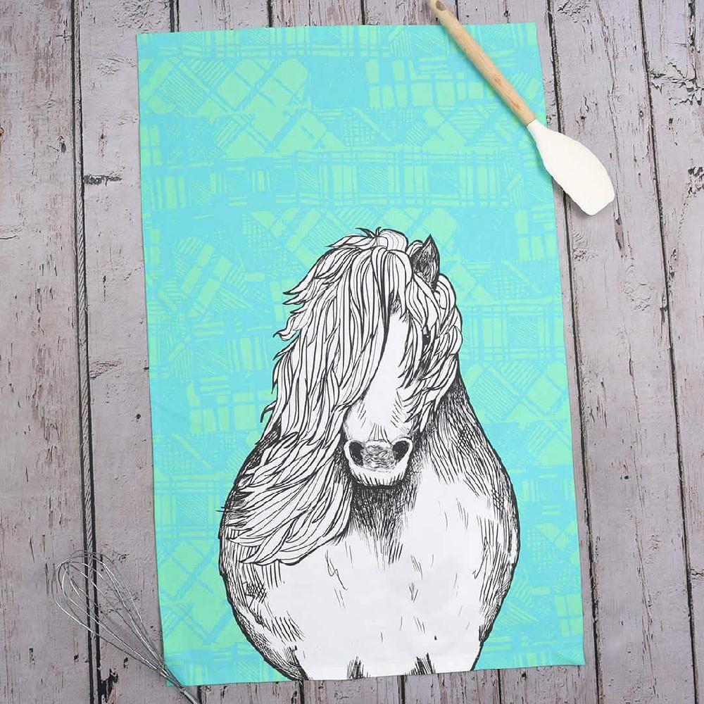 Gillian Kyle Tartan Pony Tea Towel