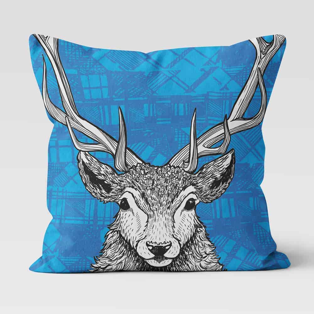 Gillian Kyle Tartan Stag Cushion