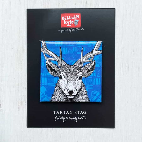 gillian kyle Tartan Stag Fridge Magnet