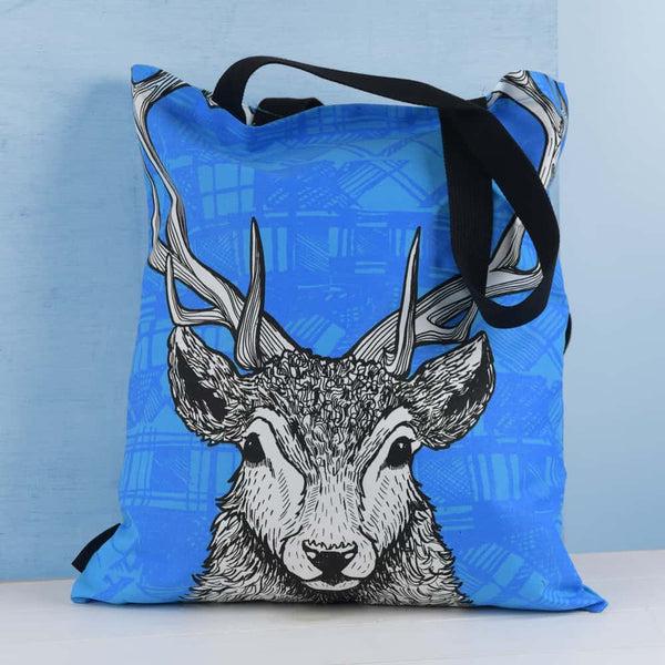 gillian kyle Tartan Stag Heavyweight Tote