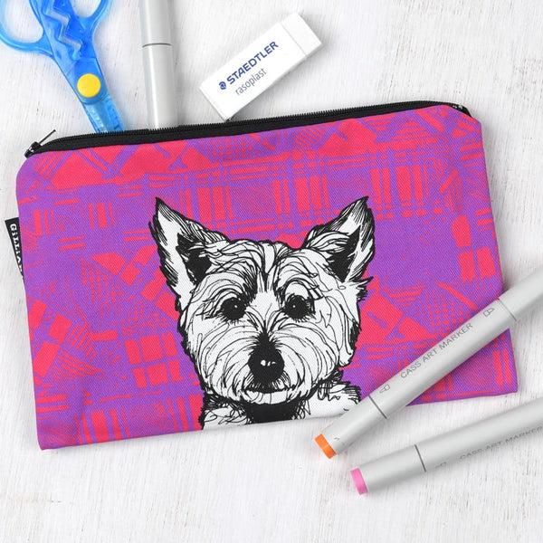 Gillian Kyle Tartan Westie Accessories Pouch