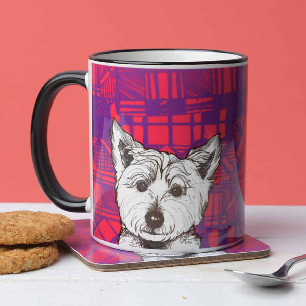 gillian kyle Tartan Westie Chunky Mug