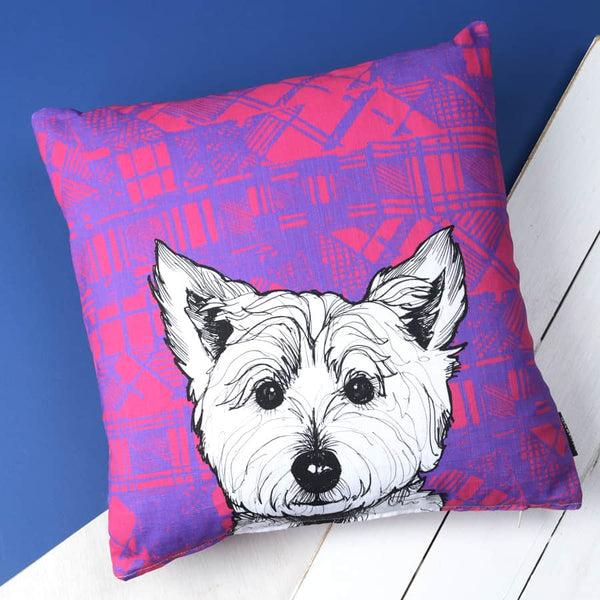 gillian kyle Tartan Westie Cushion