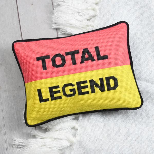 gillian kyle Total Legend Needlepoint Cushion