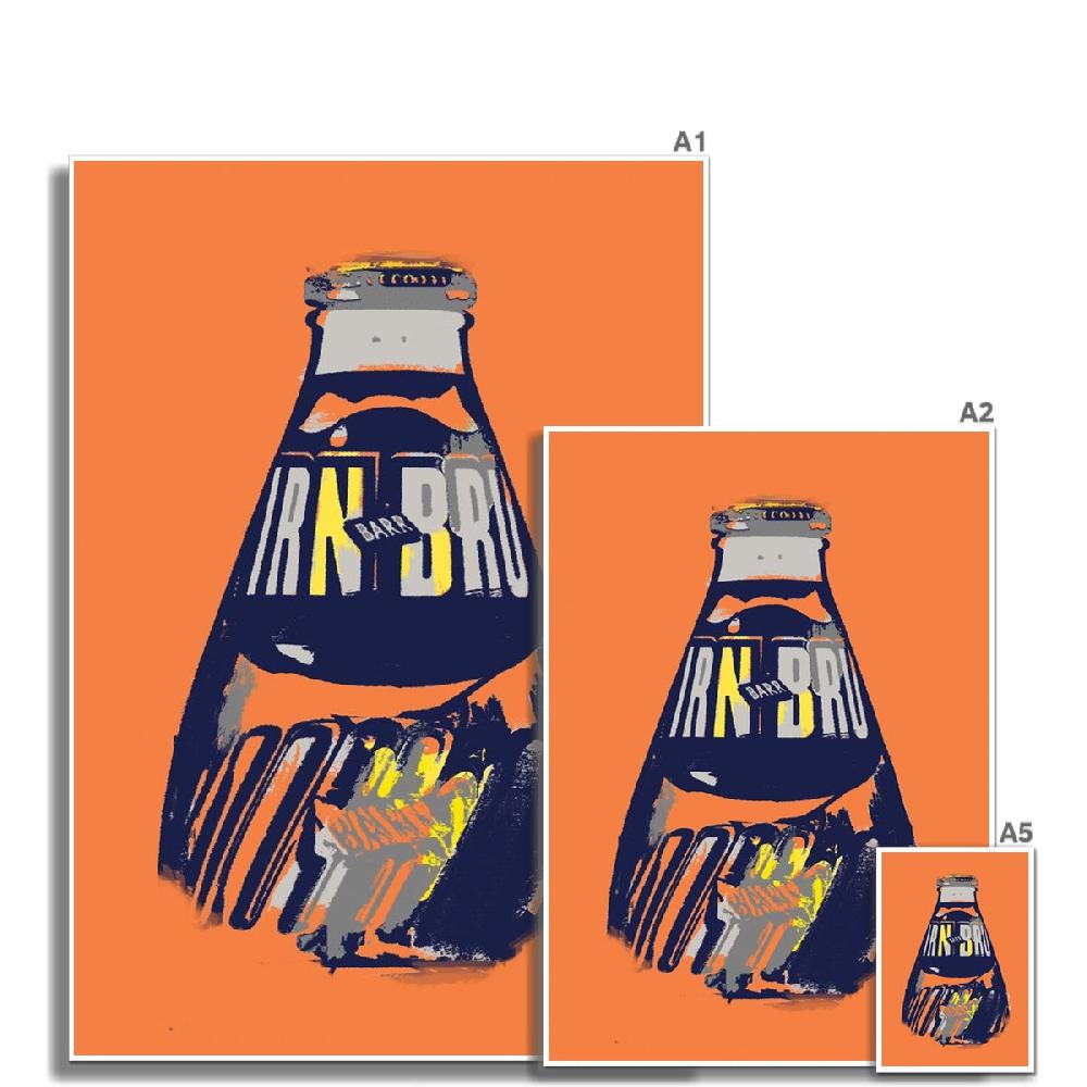 Gillian Kyle IRN-BRU Abstract Bottle Fine Art Print