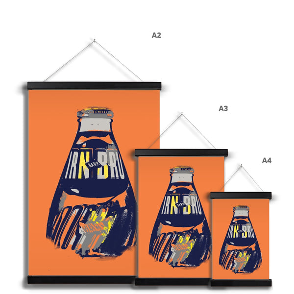 Gillian Kyle IRN-BRU Abstract Bottle Fine Art Print With Hanger