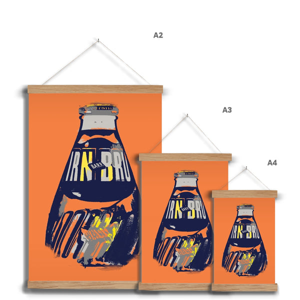 Gillian Kyle IRN-BRU Abstract Bottle Fine Art Print With Hanger
