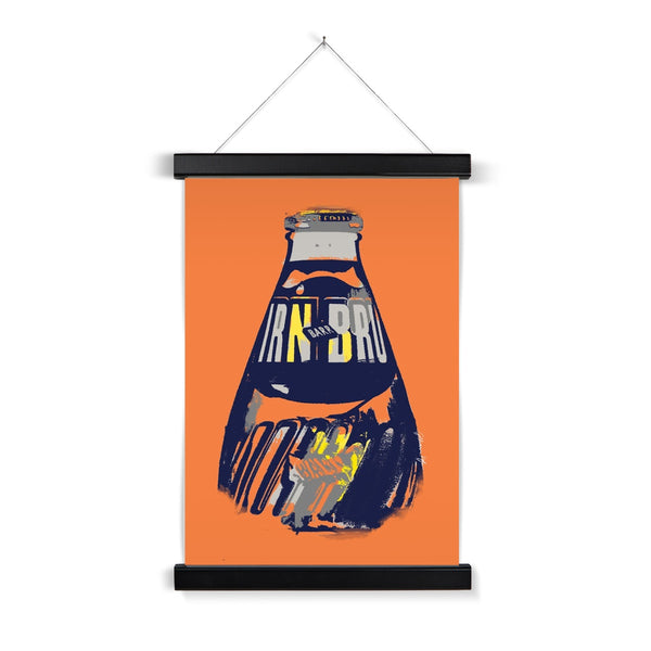 gillian kyle IRN-BRU Abstract Bottle Fine Art Print with Hanger