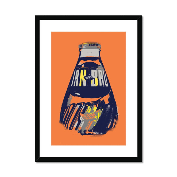 gillian kyle IRN-BRU Abstract Bottle Framed & Mounted Print