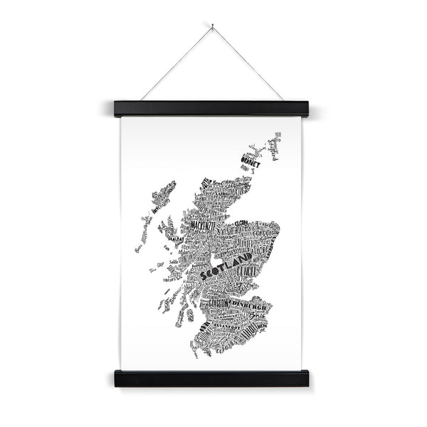 gillian kyle Mapped Out Monochrome Fine Art Print with Hanger