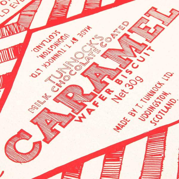 Gillian Kyle Tunnock's Caramel Wafer Wrapper Tea Towel