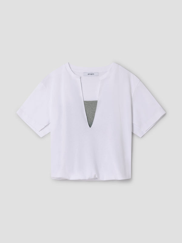 gimaguas Alina T-Shirt Convertible t-shirt dress for women in white and grey gimaguas Alina T-Shirt Convertible t-shirt dress for women in white and grey