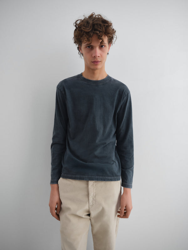 Gimaguas Antonio Long Sleeve T-Shirt Black Long-sleeve T-shirt With Relaxed Fit In Cotton