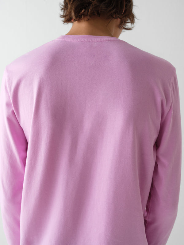 Gimaguas Antonio Long Sleeve T-Shirt Pink Long-sleeve T-shirt With Relaxed Fit In Cotton