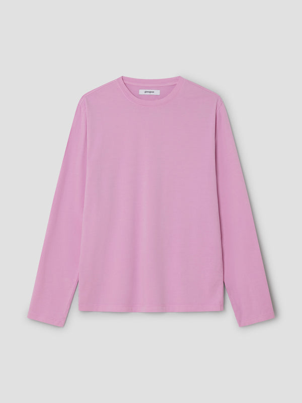 gimaguas Antonio Long Sleeve T-Shirt Pink long-sleeve t-shirt with relaxed fit in cotton