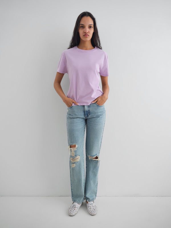 Gimaguas Antonio Short Sleeve T-Shirt Lilac Short-sleeve T-shirt With Relaxed Fit In Cotton
