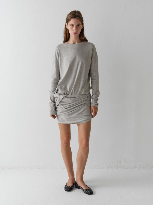 gimaguas Ashley Dress Convertible T-shirt Dress For Women In Grey Melange