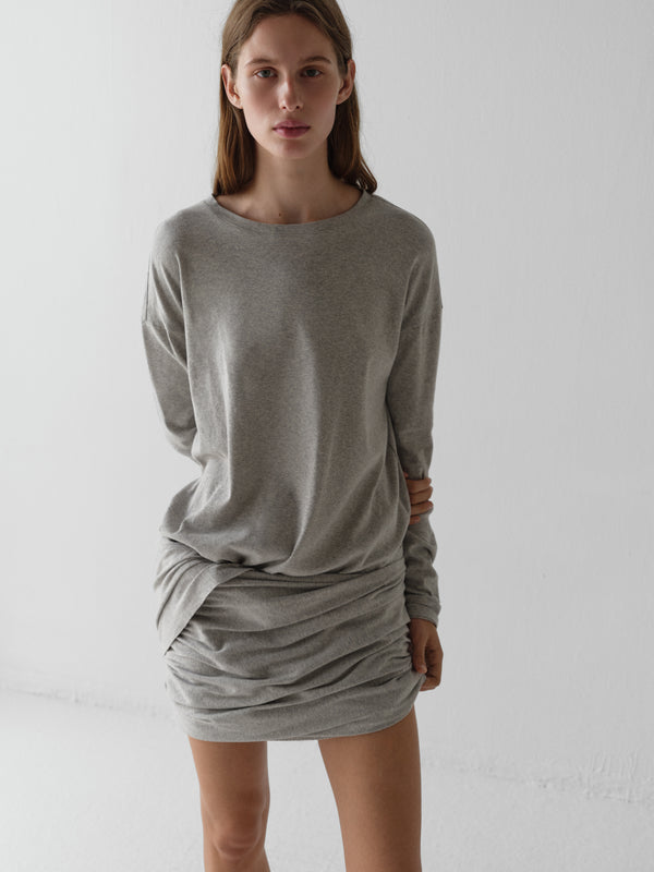 gimaguas Ashley Dress Convertible T-shirt Dress For Women In Grey Melange