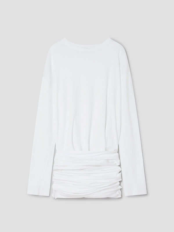 gimaguas Ashley Dress Convertible t-shirt dress for women in white with long sleeves