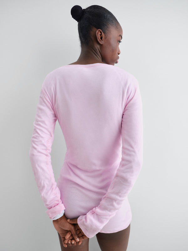 Gimaguas Bahmon Dress Soft Pink Cotton Mini Dress For Women With Sheer Finish