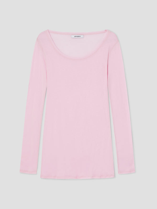 gimaguas Bahmon Dress Soft pink cotton mini dress for women with sheer finish