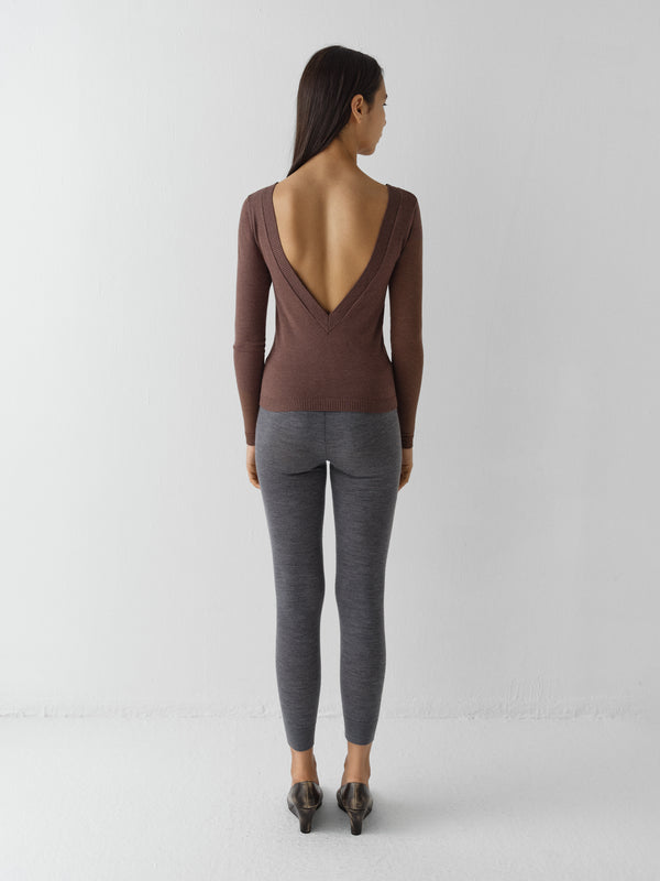 Gimaguas Bailarina Wedges Brown Leather Ballerinas For Women With Wedge Heel