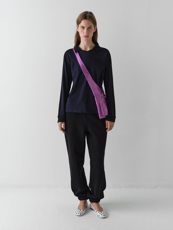 Gimaguas Blanca Bag Magenta Satin Hobo Shoulder Bag For Women