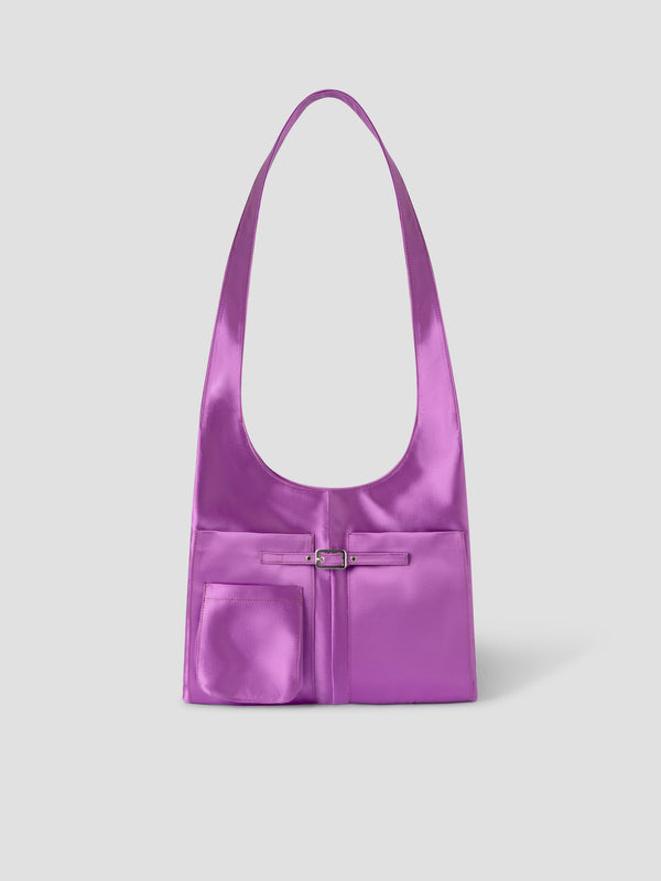 gimaguas Blanca Bag Magenta satin hobo shoulder bag for women