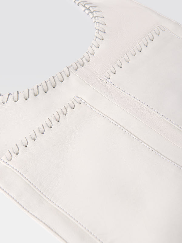 Gimaguas Blanca Bag Trenzado Blanca Bag Trenzado White - Leather Bag - Gimaguas