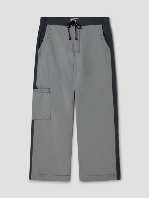 gimaguas Cedric Trousers Grey and dark grey lace-up trousers with contrast waistband