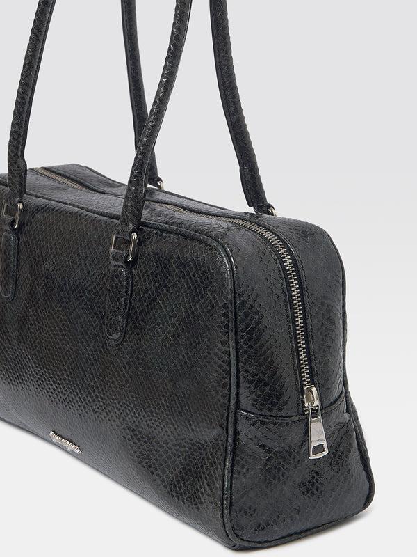 Gimaguas Chica Bag Chica Bag Black Snake-effect - Leather Bag - Gimaguas