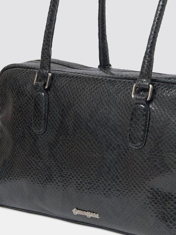 Gimaguas Chica Bag Chica Bag Black Snake-effect - Leather Bag - Gimaguas