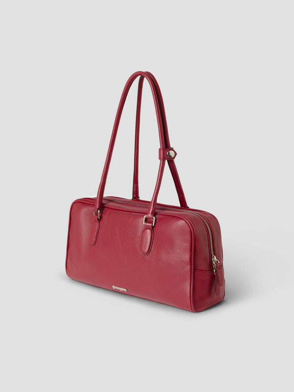 Gimaguas Chica Bag Red Leather Shoulder Bag For Women With Double Strap