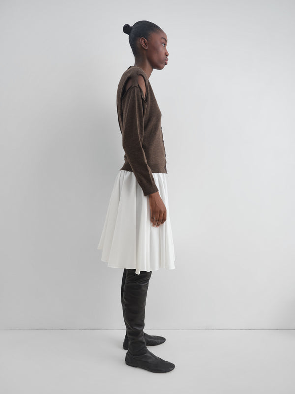 Gimaguas Coucou Cardigan Orange Wool Cardigan For Women With Shoulder Cut-out