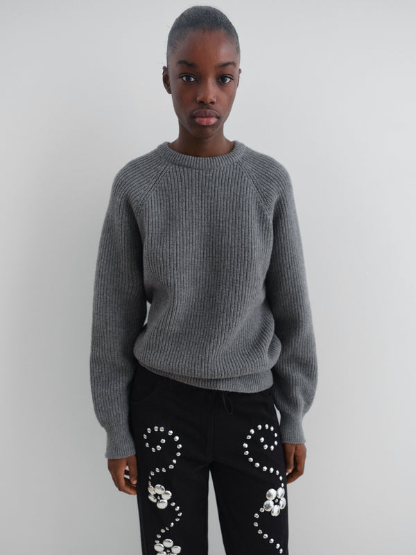 Gimaguas Delya Studs Trousers Black Low-rise Trousers For Women With Silver Studs