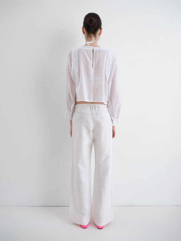 Gimaguas Delya Trousers Delya Trousers White - Bottoms - Gimaguas