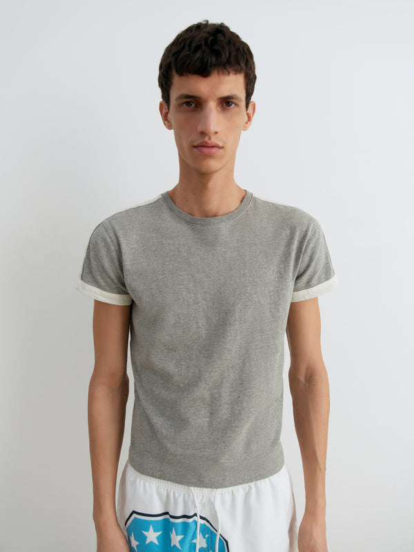 Gimaguas Diego T-Shirt Diego Short Sleeve T-Shirt Top - Grey White - Gimaguas