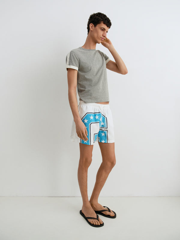 Gimaguas Diego T-Shirt Diego Short Sleeve T-Shirt Top - Grey White - Gimaguas