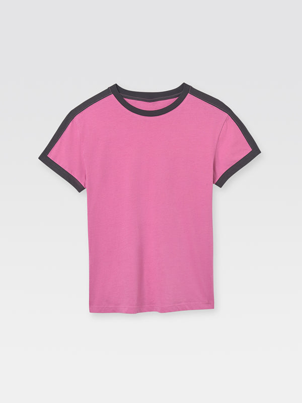 gimaguas Diego T-Shirt Diego Short Sleeve T-Shirt Top - Pink Black - Gimaguas