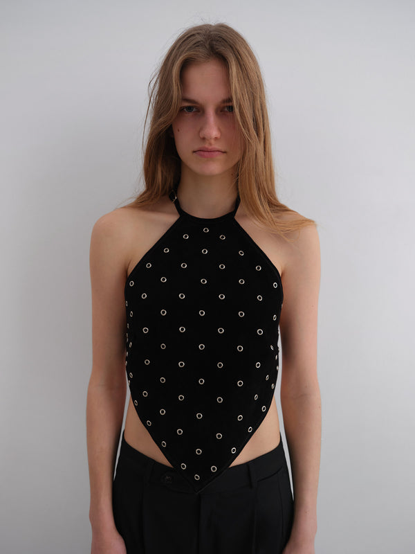 Gimaguas Eyelets Top Eyelets Top Black - Leather - Gimaguas