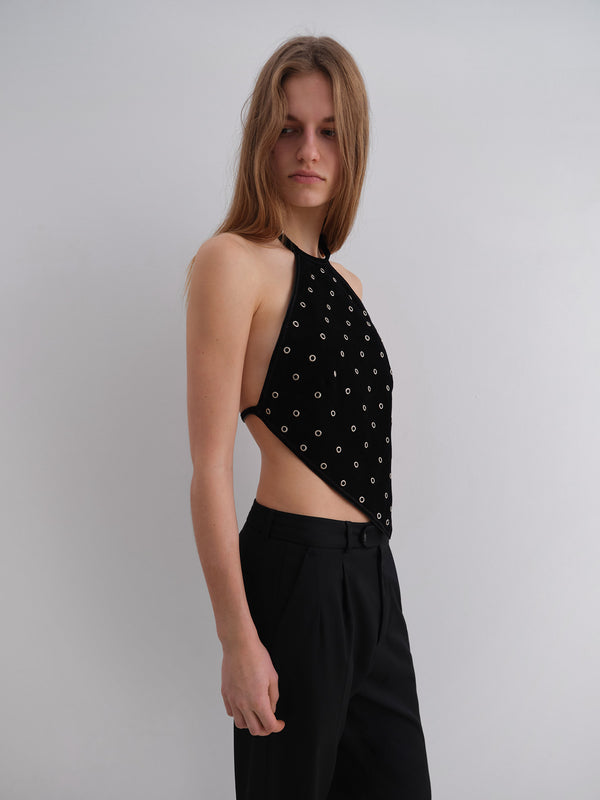 Gimaguas Eyelets Top Eyelets Top Black - Leather - Gimaguas