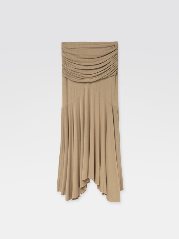 gimaguas Fortuna Skirt Fortuna Midi Skirt Beige - Bottoms - Gimaguas