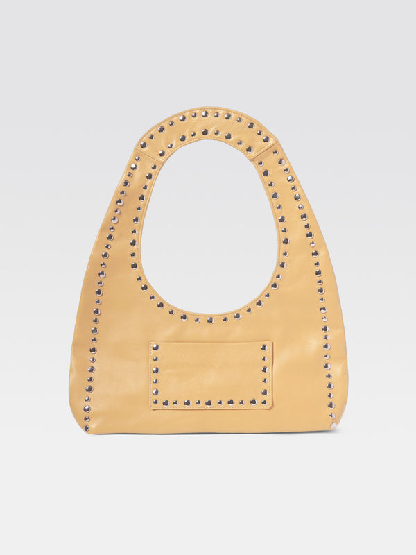 gimaguas Franca Bag Butter patent leather shoulder bag for women with silver studs