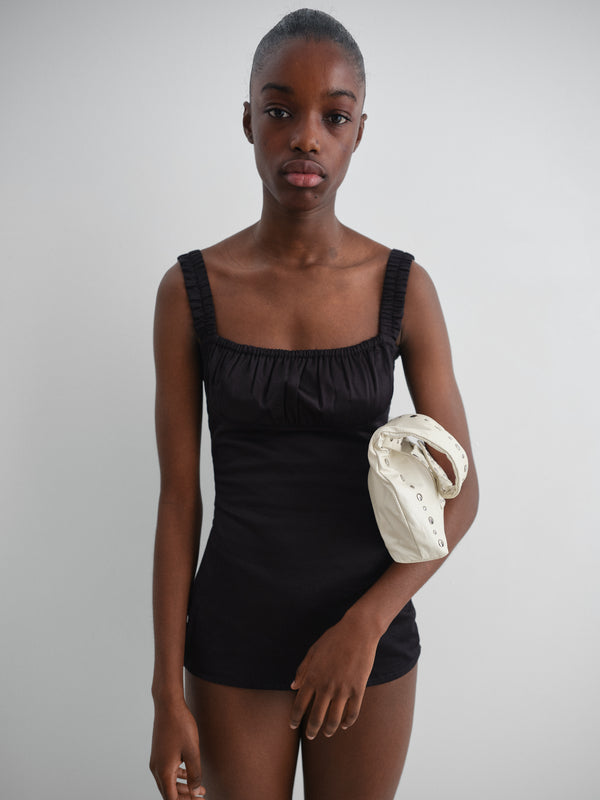 Gimaguas Franca Bag White Patent Leather Shoulder Bag For Women With Silver Studs