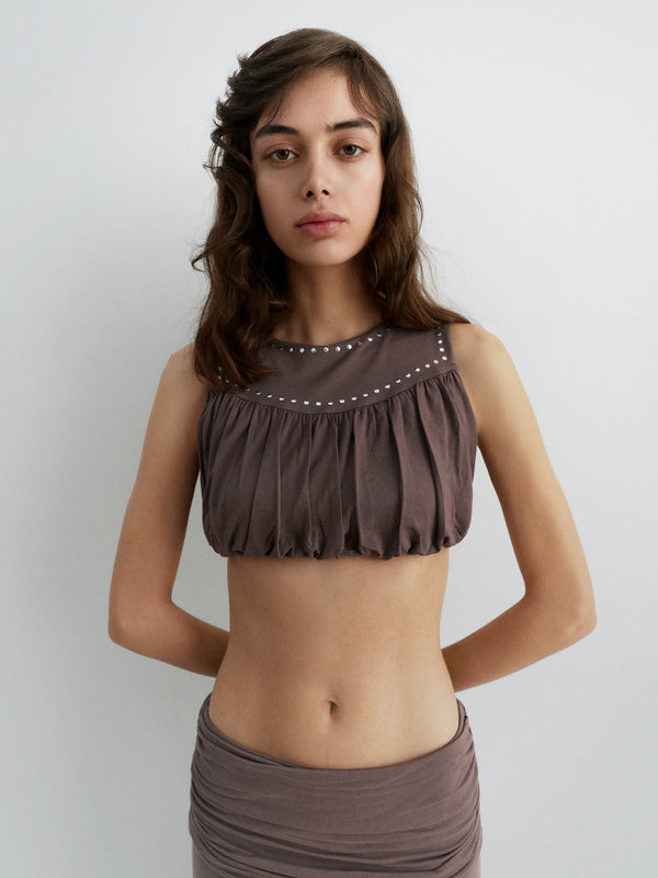 Gimaguas Balloon Top Balloon Top Brown - Gimaguas